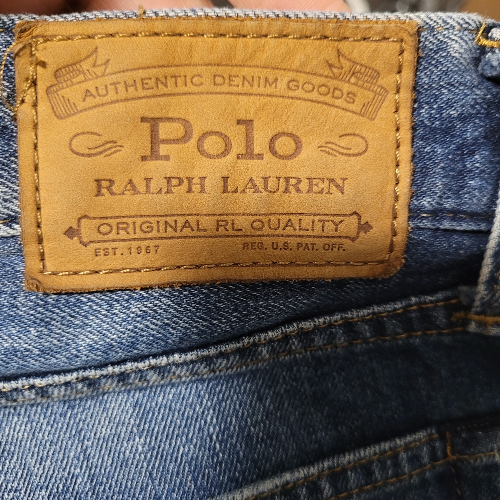 Polo Ralph Lauren 40 Distressed Cutoff Denim Shorts Raw Hem Streetwear - Picture 8 of 9
